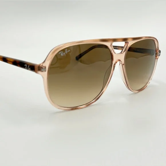 Ray-Ban Bill RB2198 Transparent Brown 1292/51 Large Lens Fashion Style w/case - Picture 10 of 12